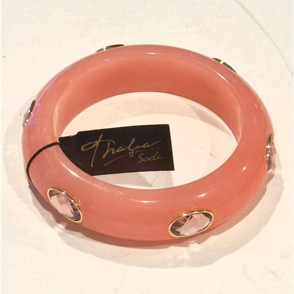 Thalia Sodi Pink Bangle Bracelet with Crystals - Picture 2 of 5